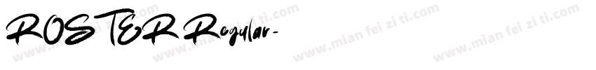 ROSTER Regular字体转换